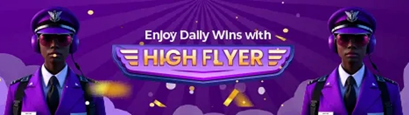 High Flyer promo two pilots in purple