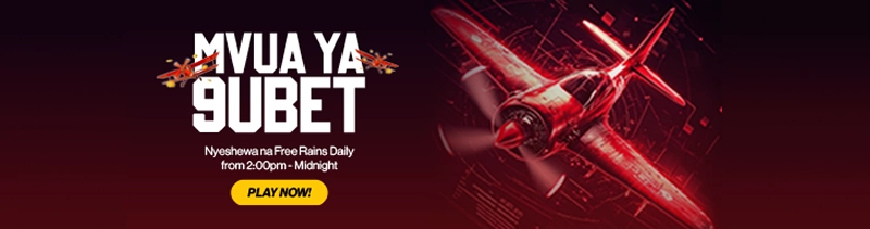 Mvua ya 9uBet red aeroplane banner