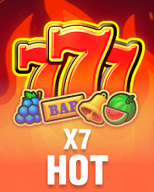 X7 Hot flaming sevens with fruit symbols